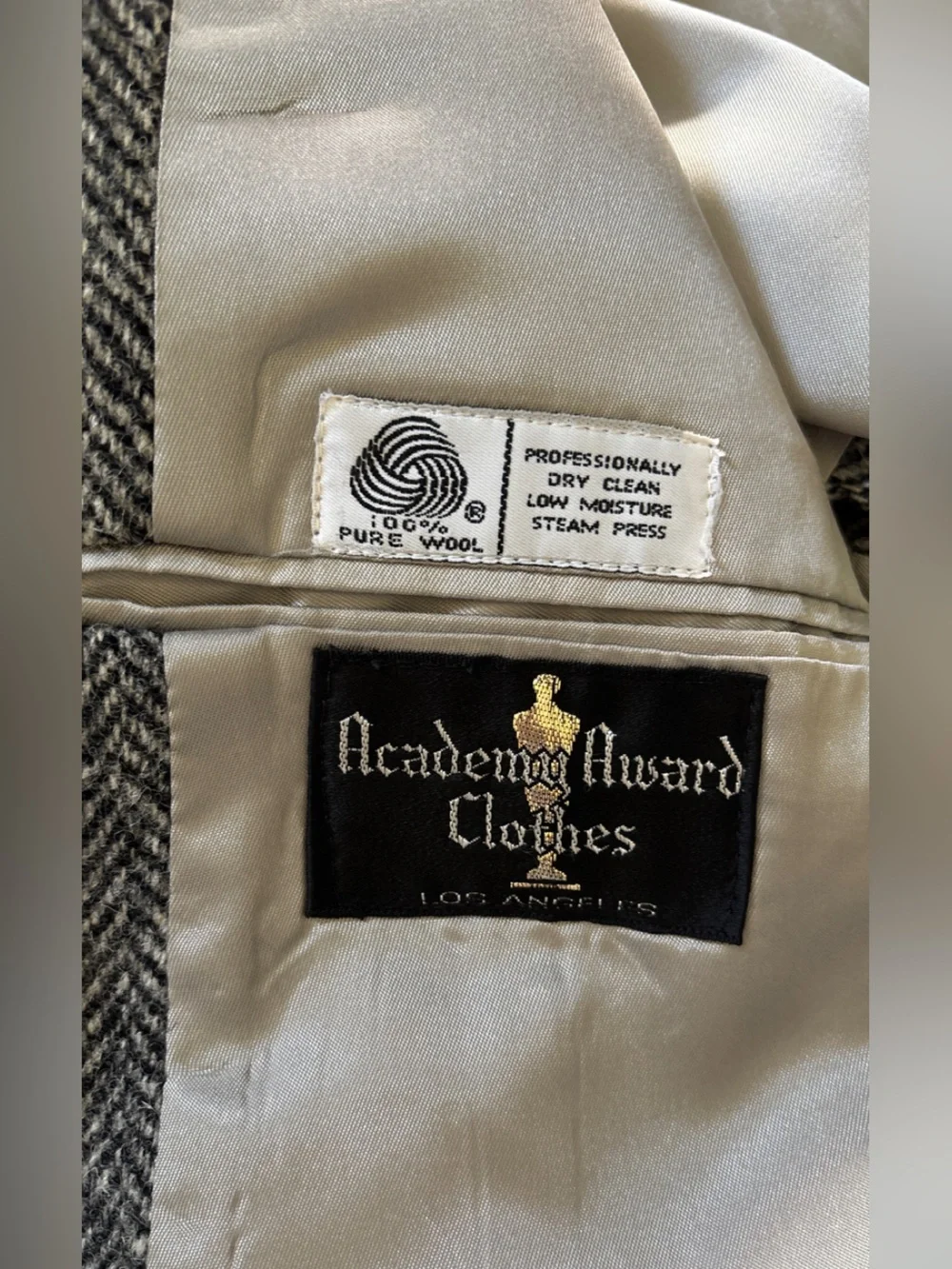 Men’s Stanley Blacker Harris Tweed Wool Herringbone Blazer Vintage